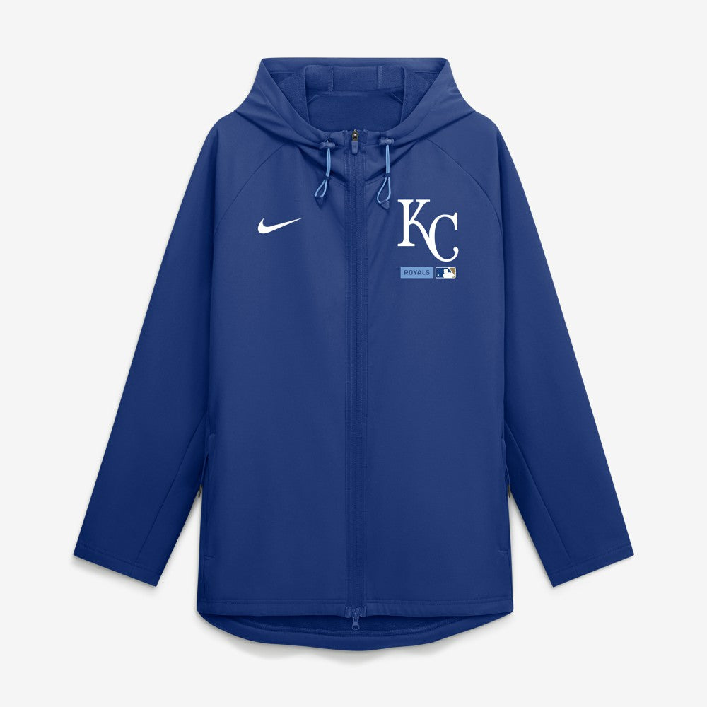 Kansas City Royals Nike Authentic Collection Raglan Therma-FIT Full-Zip Hooded Jacket - MLB