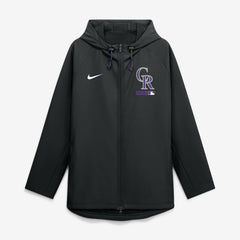 Colorado Rockies Nike Authentic Collection Raglan Therma-FIT Full-Zip Hooded Jacket - MLB