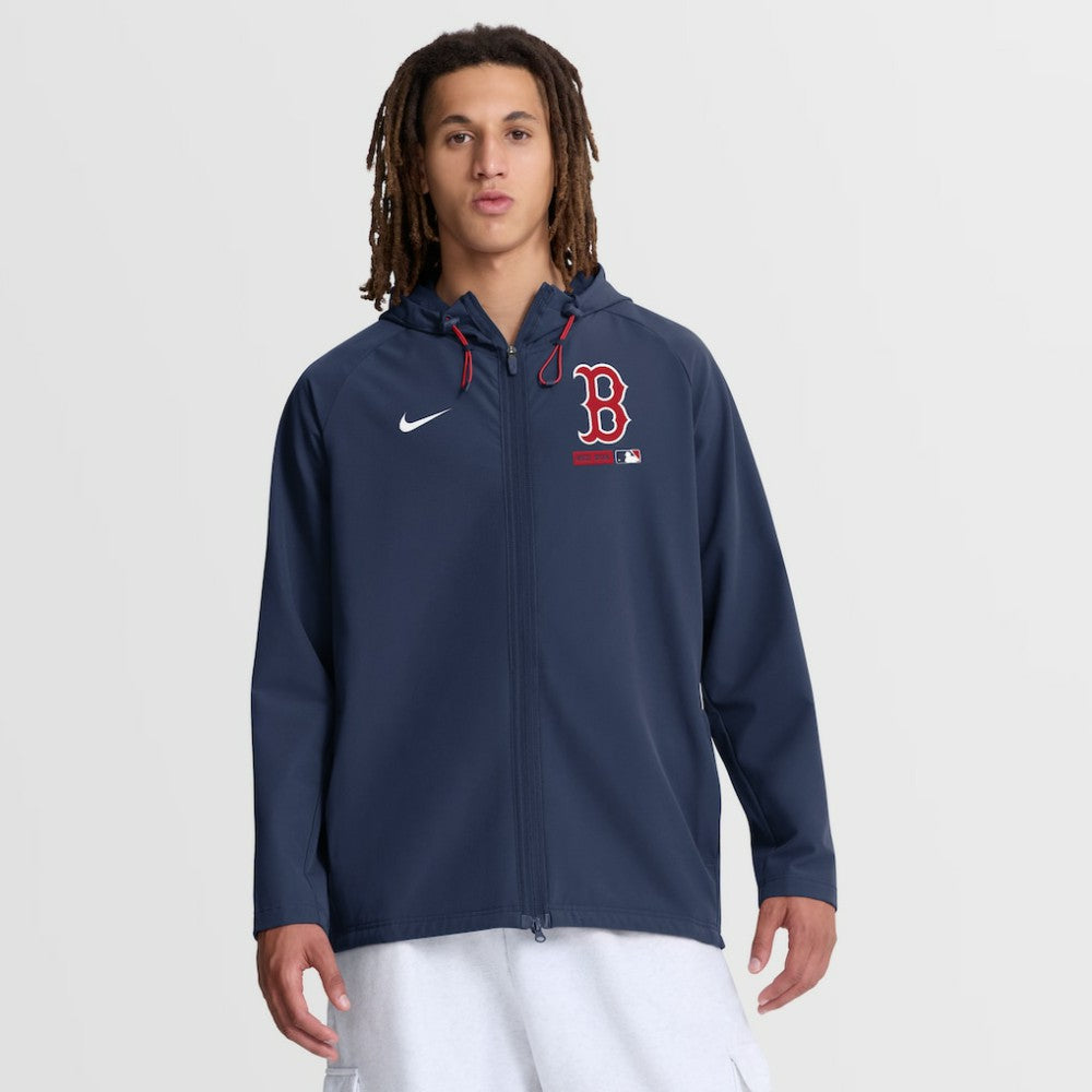 Boston Red Sox Nike Authentic Collection Raglan Therma-FIT Full-Zip Hooded Jacket - MLB