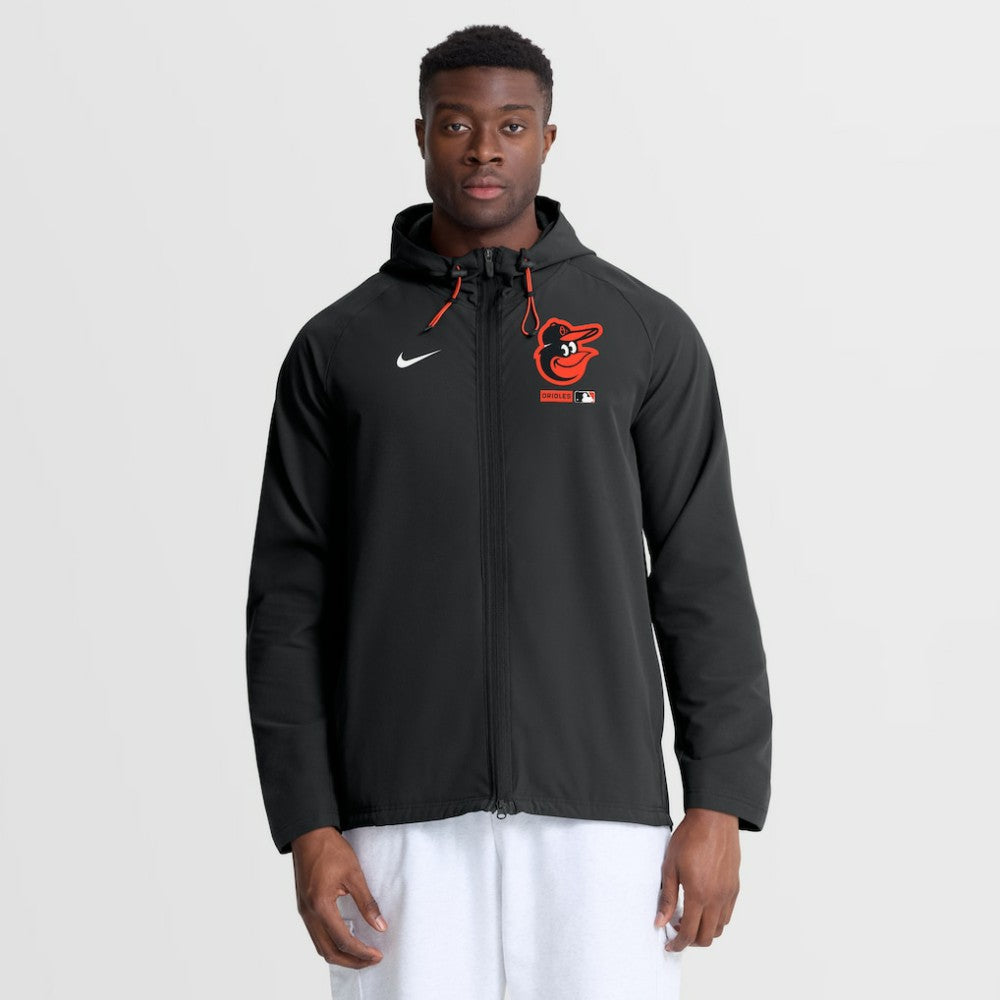 Baltimore Orioles Nike Authentic Collection Raglan Therma-FIT Full-Zip Hooded Jacket - MLB