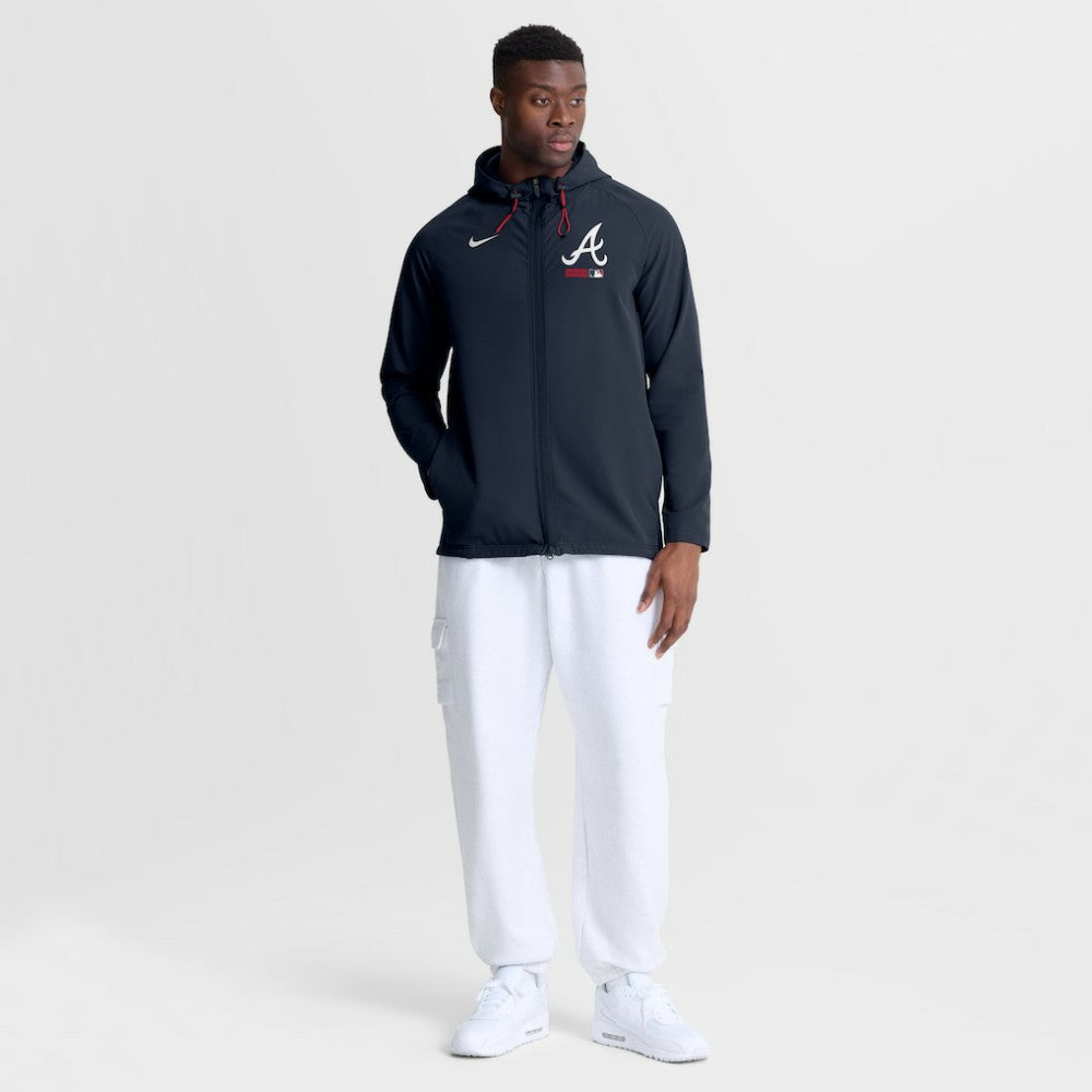 Atlanta Braves Nike Authentic Collection Raglan Therma-FIT Full-Zip Hooded Jacket - MLB