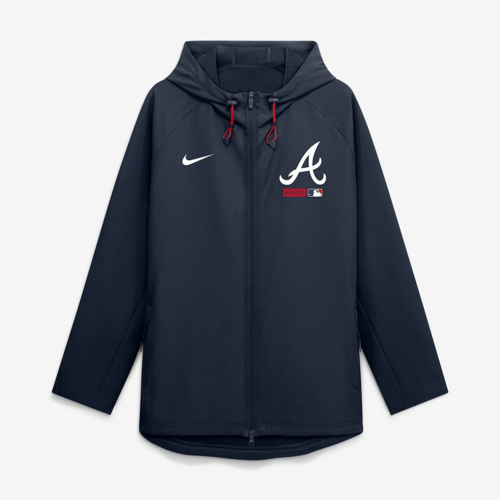 Atlanta Braves Nike Authentic Collection Raglan Therma-FIT Full-Zip Hooded Jacket - MLB