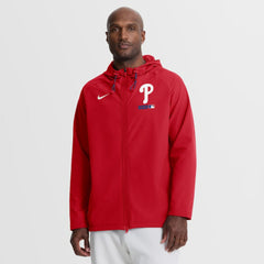 Philadelphia Phillies Nike Authentic Collection Raglan Therma-FIT Full-Zip Hooded Jacket - MLB