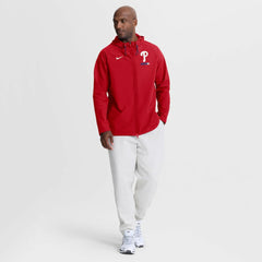 Philadelphia Phillies Nike Authentic Collection Raglan Therma-FIT Full-Zip Hooded Jacket - MLB