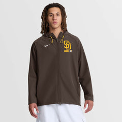 San Diego Padres Nike Authentic Collection Raglan Therma-FIT Full-Zip Hooded Jacket - MLB