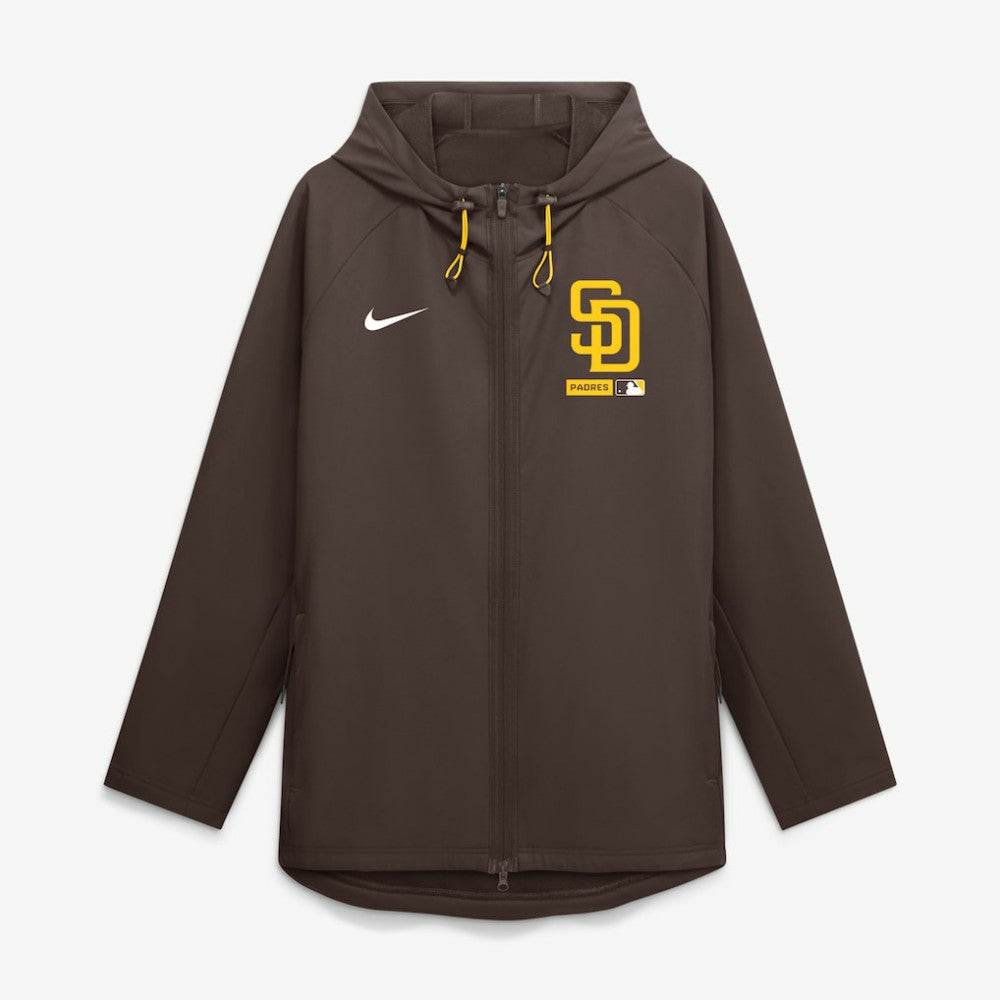 San Diego Padres Nike Authentic Collection Raglan Therma-FIT Full-Zip Hooded Jacket - MLB