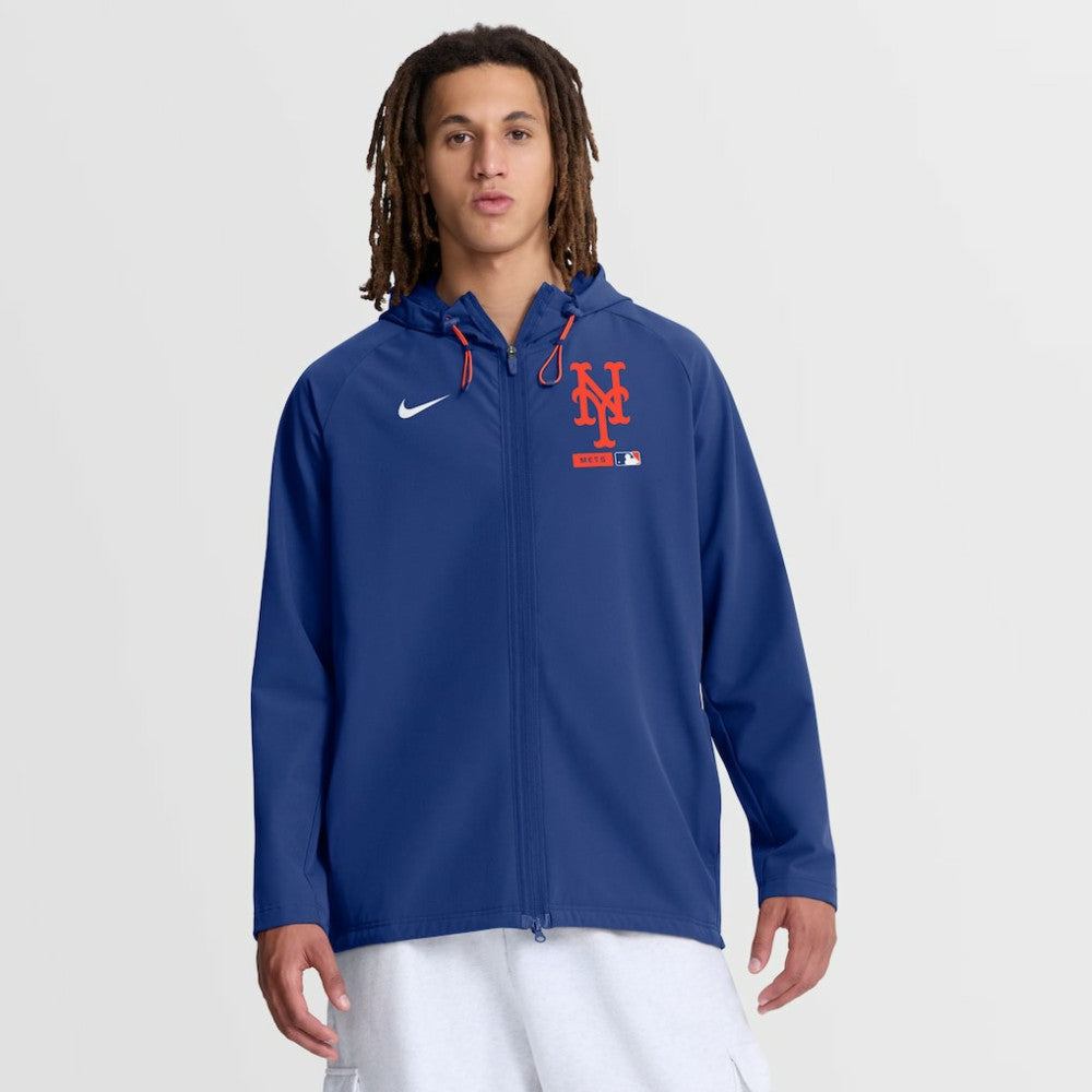New York Mets Nike Authentic Collection Raglan Therma-FIT Full-Zip Hooded Jacket - MLB