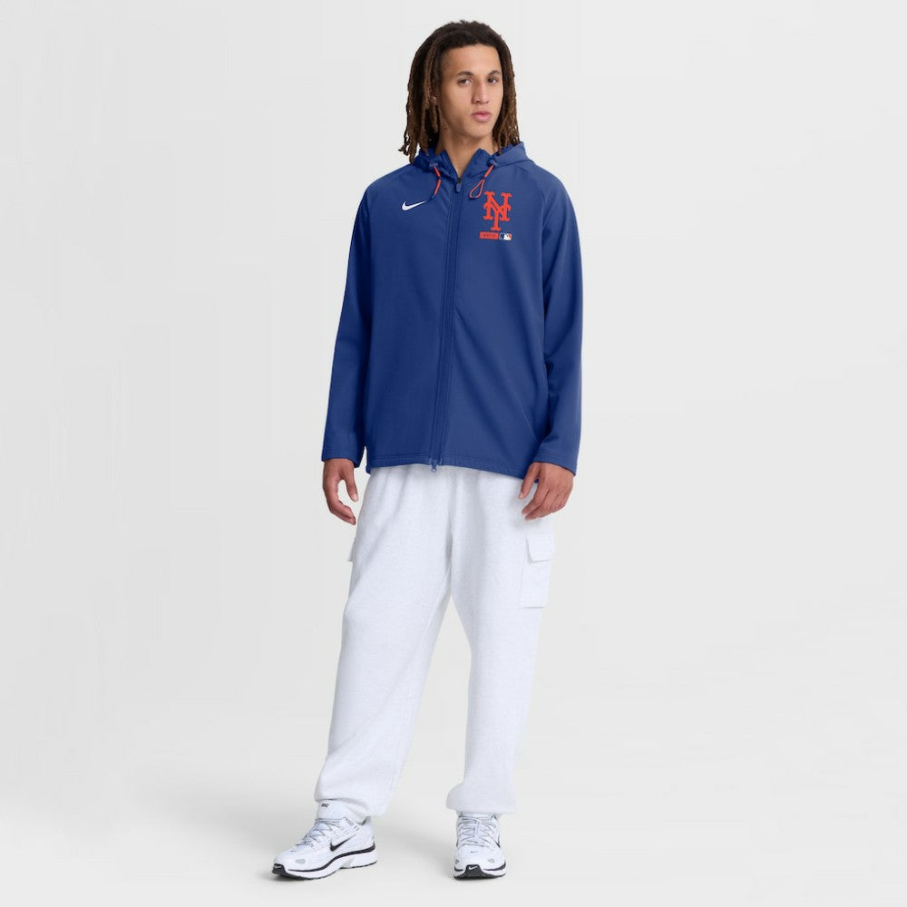 New York Mets Nike Authentic Collection Raglan Therma-FIT Full-Zip Hooded Jacket - MLB