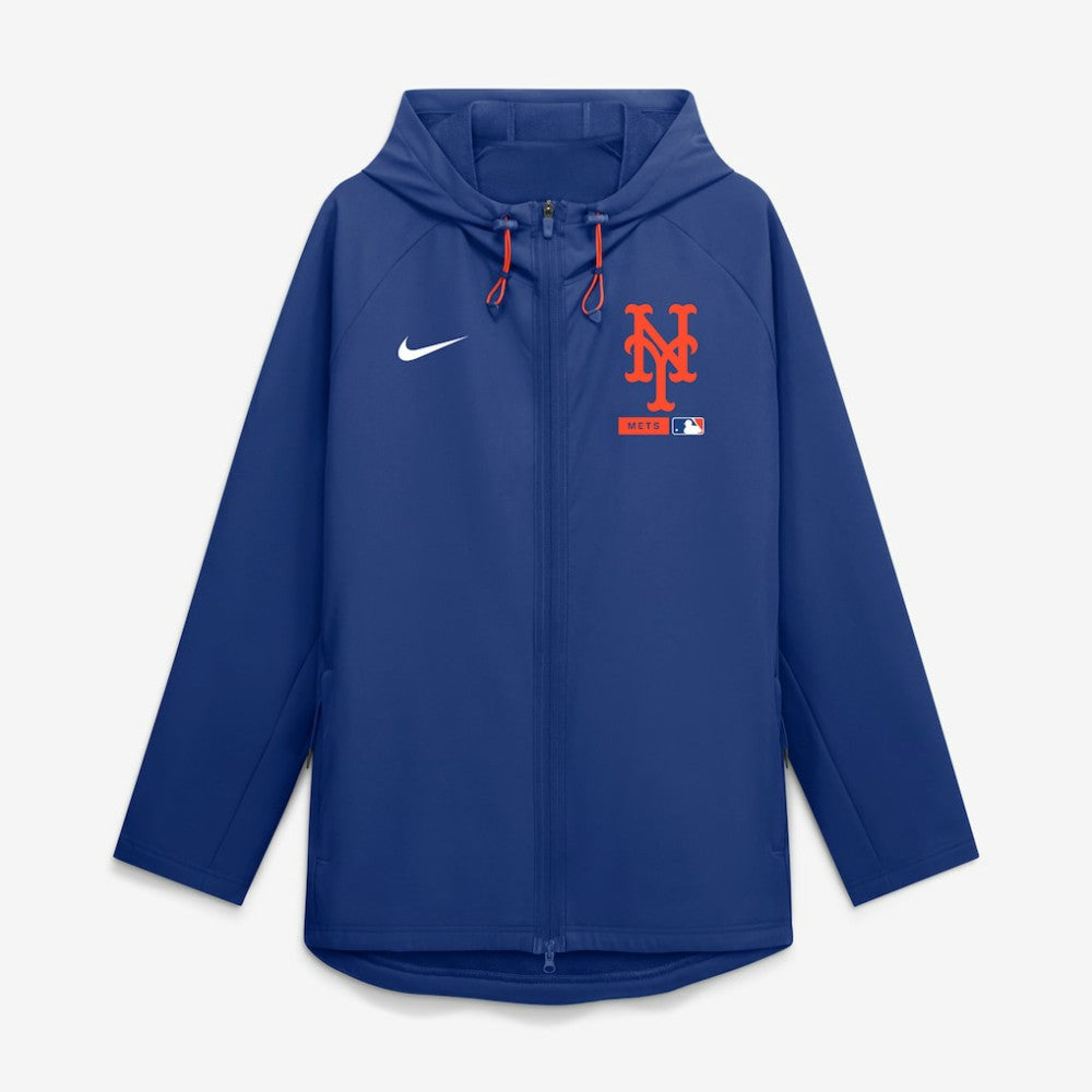 New York Mets Nike Authentic Collection Raglan Therma-FIT Full-Zip Hooded Jacket - MLB