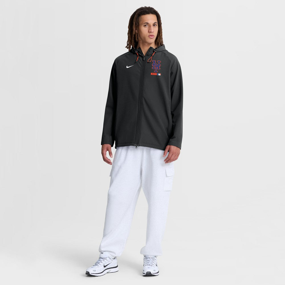 New York Mets Nike Authentic Collection Raglan Therma-FIT Full-Zip Hooded Jacket - MLB
