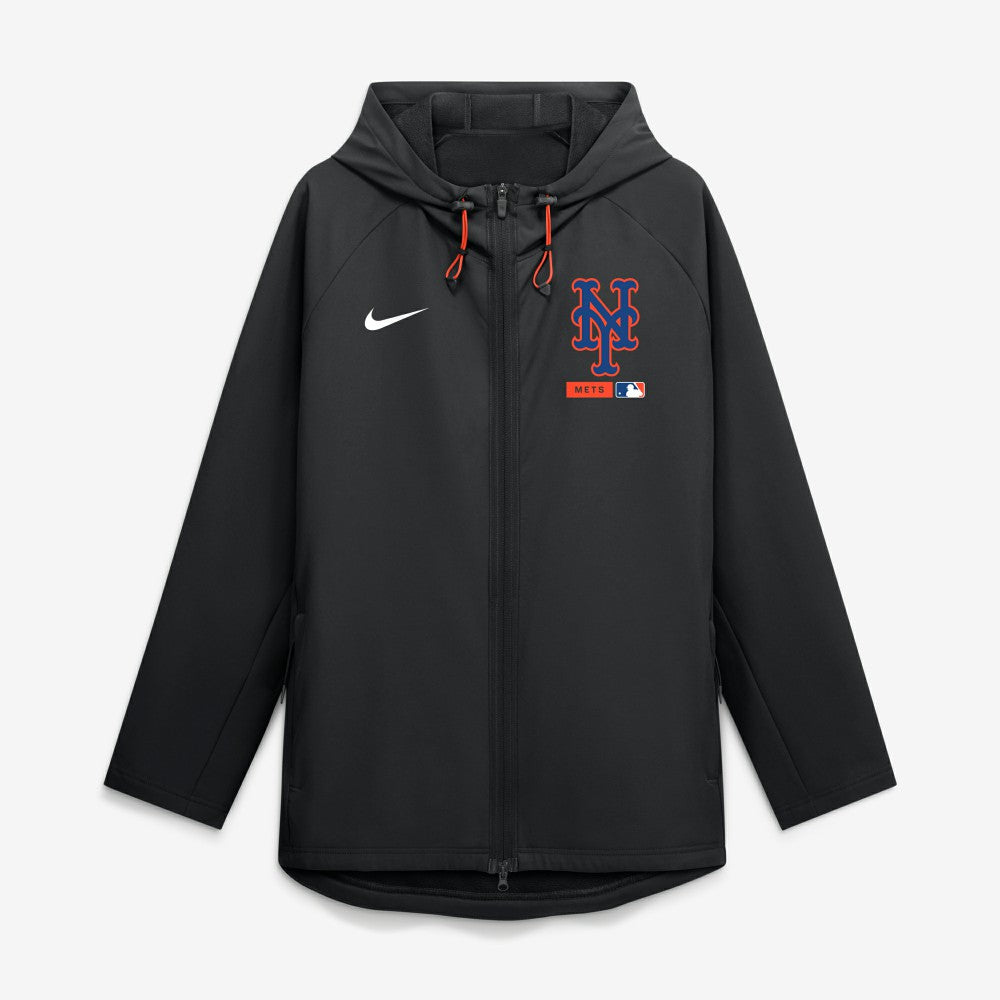New York Mets Nike Authentic Collection Raglan Therma-FIT Full-Zip Hooded Jacket - MLB