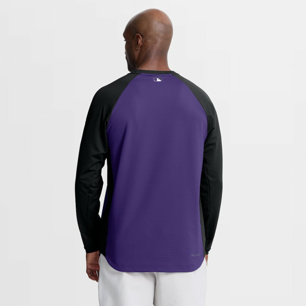 Colorado Rockies Nike Authentic Collection Raglan Dri-FIT Sweatshirt - MLB