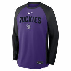 Colorado Rockies Nike Authentic Collection Raglan Dri-FIT Sweatshirt - MLB
