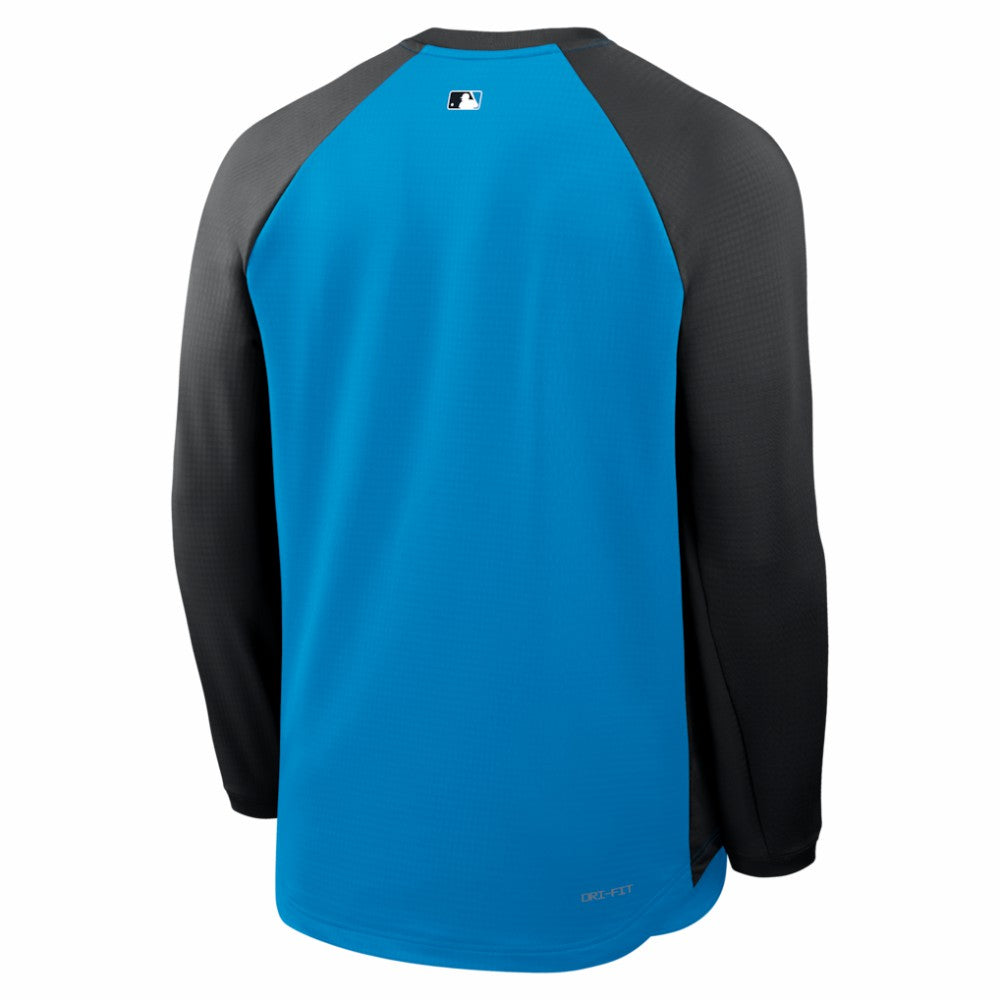 Miami Marlins Nike Authentic Collection Raglan Dri-FIT Sweatshirt - MLB