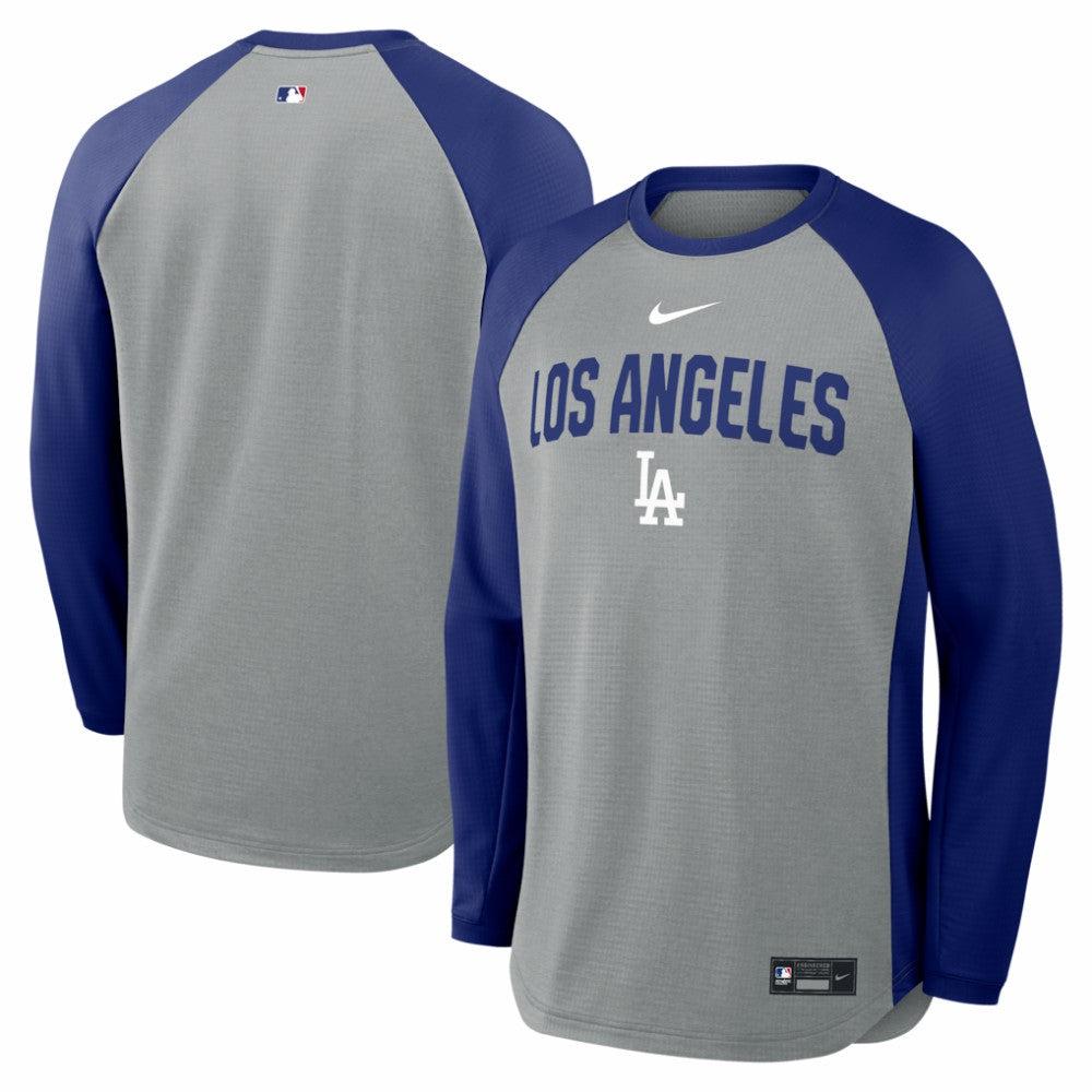 Los Angeles Dodgers Nike Authentic Collection Raglan Dri-FIT Sweatshirt - MLB
