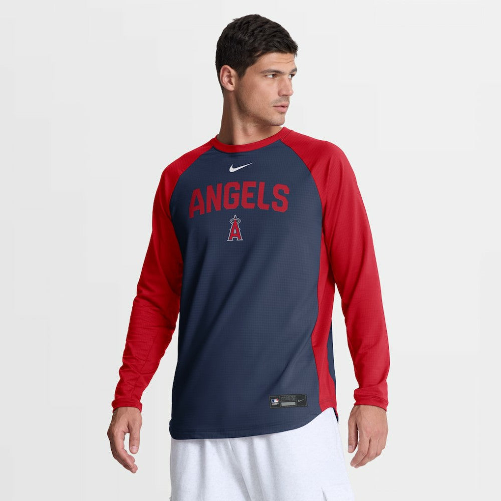 Los Angeles Angels Nike Authentic Collection Raglan Dri-FIT Sweatshirt - MLB
