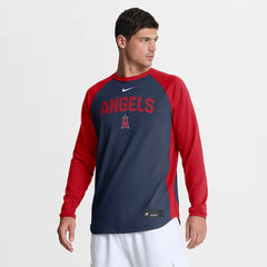 Los Angeles Angels Nike Authentic Collection Raglan Dri-FIT Sweatshirt - MLB