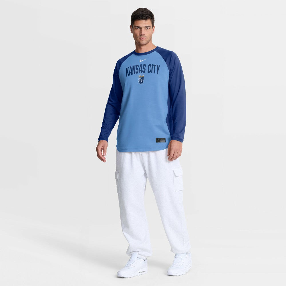 Kansas City Royals Nike Authentic Collection Raglan Dri-FIT Sweatshirt - MLB