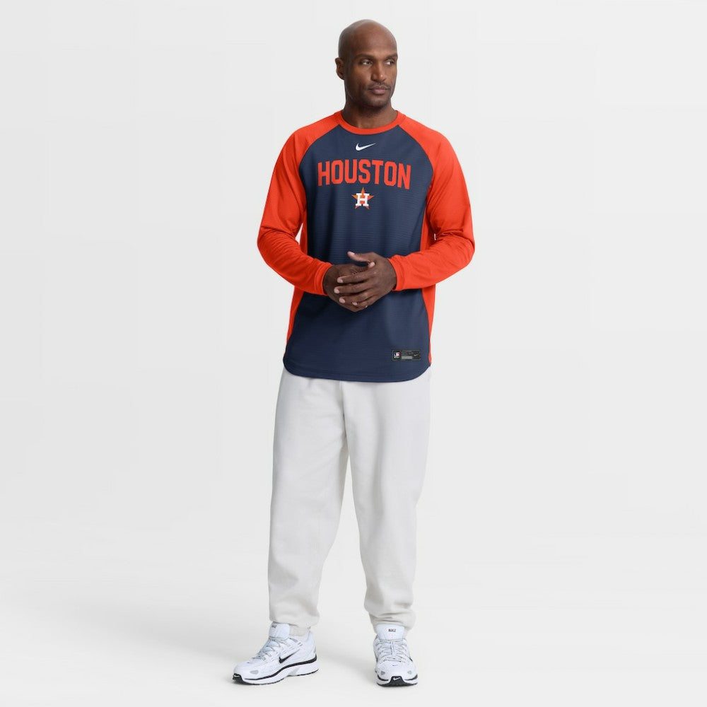 Houston Astros Nike Authentic Collection Raglan Dri-FIT Sweatshirt - MLB