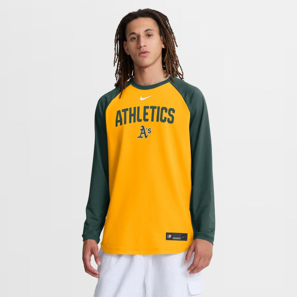 Athletics Nike Authentic Collection Raglan Dri-FIT Sweatshirt - MLB