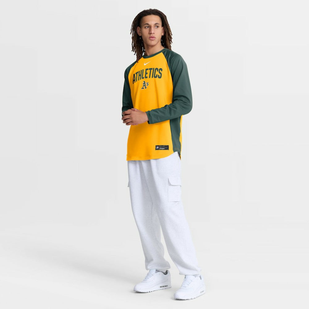 Athletics Nike Authentic Collection Raglan Dri-FIT Sweatshirt - MLB