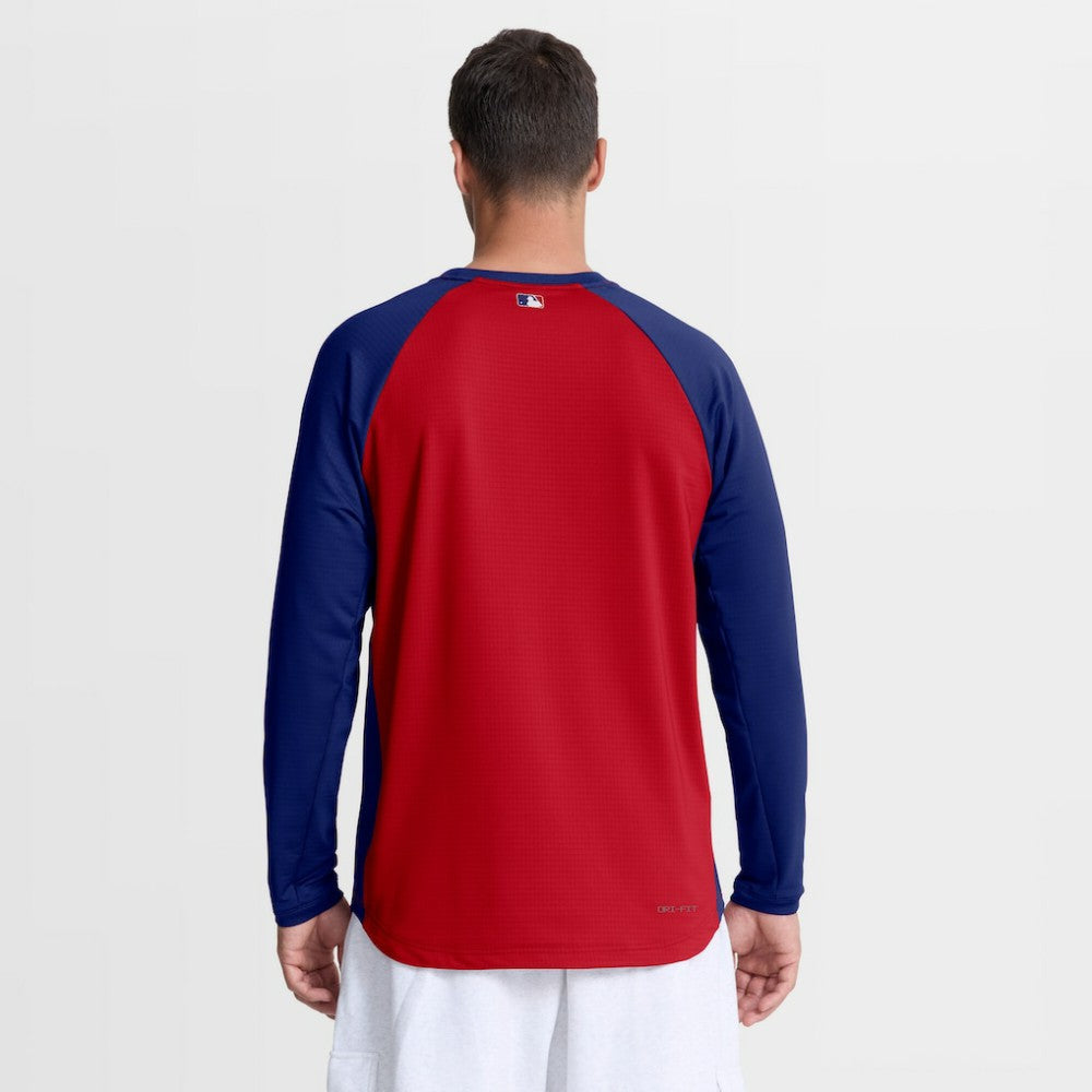 Texas Rangers Nike Authentic Collection Raglan Dri-FIT Sweatshirt - MLB