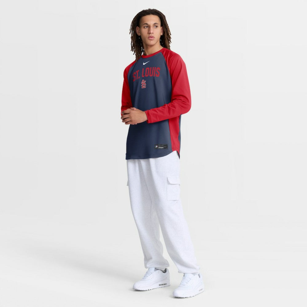 St. Louis Cardinals Nike Authentic Collection Raglan Dri-FIT Sweatshirt - MLB