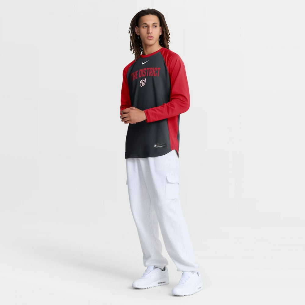 Washington Nationals Nike Authentic Collection Raglan Dri-FIT Sweatshirt - MLB