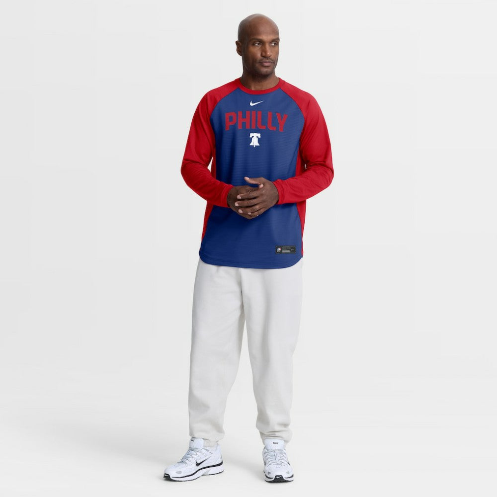 Philadelphia Phillies Nike Authentic Collection Raglan Dri-FIT Sweatshirt - MLB