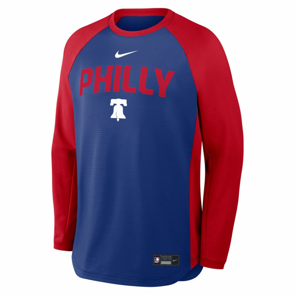 Philadelphia Phillies Nike Authentic Collection Raglan Dri-FIT Sweatshirt - MLB