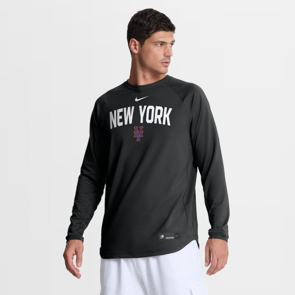 New York Mets Nike Authentic Collection Raglan Dri-FIT Sweatshirt - MLB