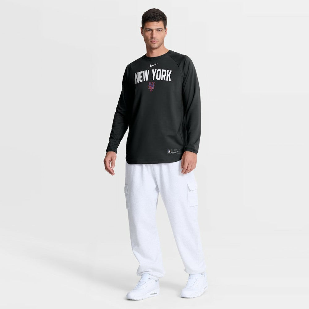 New York Mets Nike Authentic Collection Raglan Dri-FIT Sweatshirt - MLB