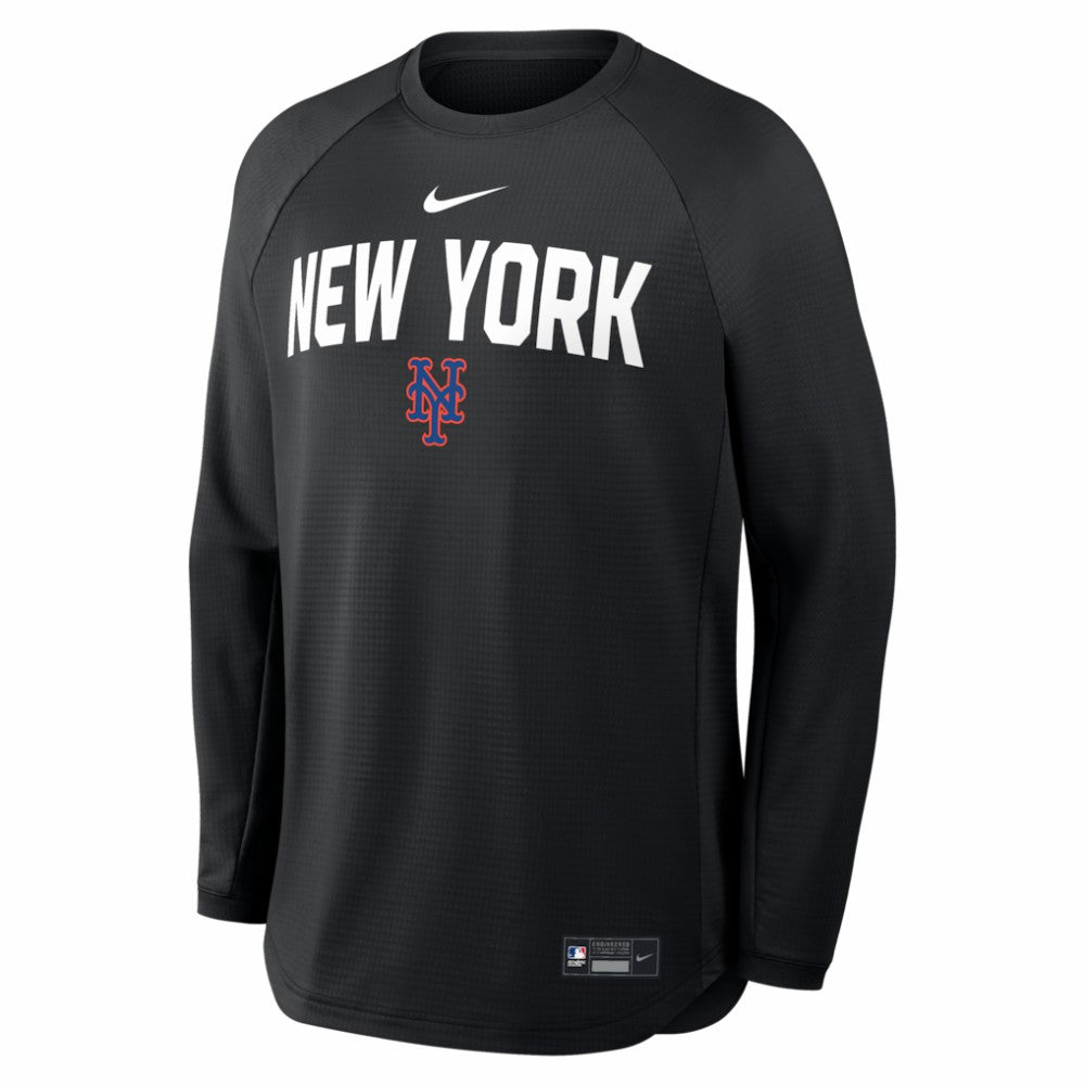 New York Mets Nike Authentic Collection Raglan Dri-FIT Sweatshirt - MLB