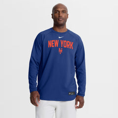 New York Mets Nike Authentic Collection Raglan Dri-FIT Sweatshirt - MLB