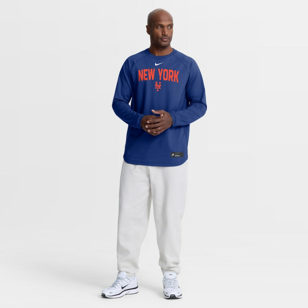 New York Mets Nike Authentic Collection Raglan Dri-FIT Sweatshirt - MLB