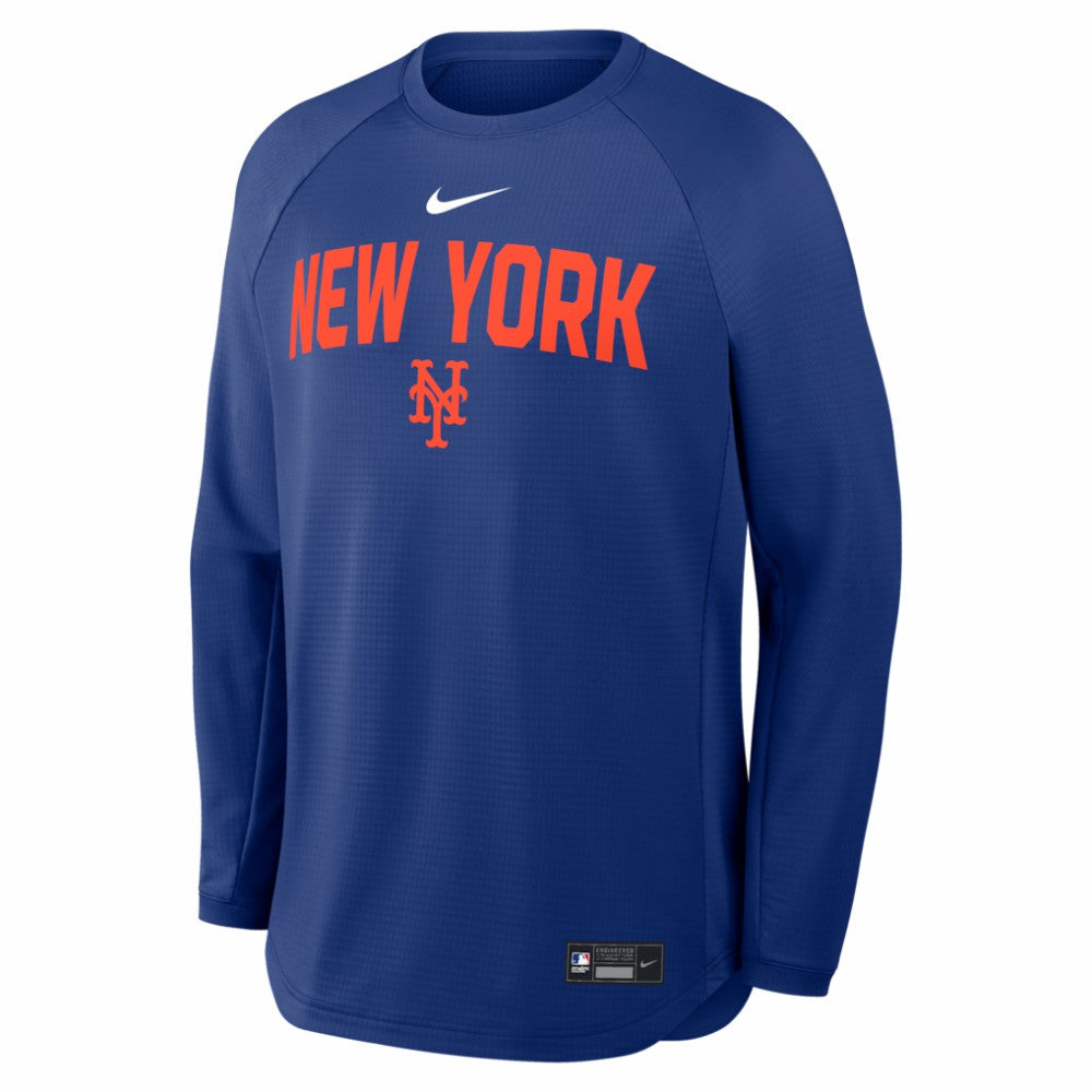 New York Mets Nike Authentic Collection Raglan Dri-FIT Sweatshirt - MLB