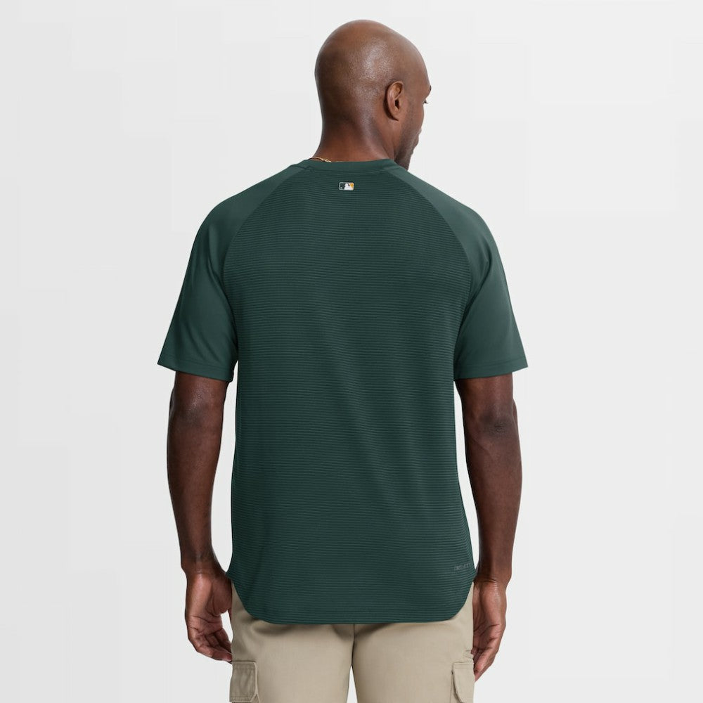 Athletics Nike Authentic Collection Batting Practice Pre-Game Raglan Dri-FIT Top - MLB