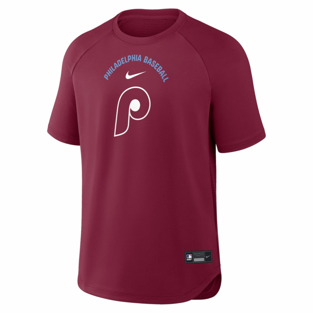 Philadelphia Phillies Nike Authentic Collection Batting Practice Pre-Game Raglan Dri-FIT Top - MLB