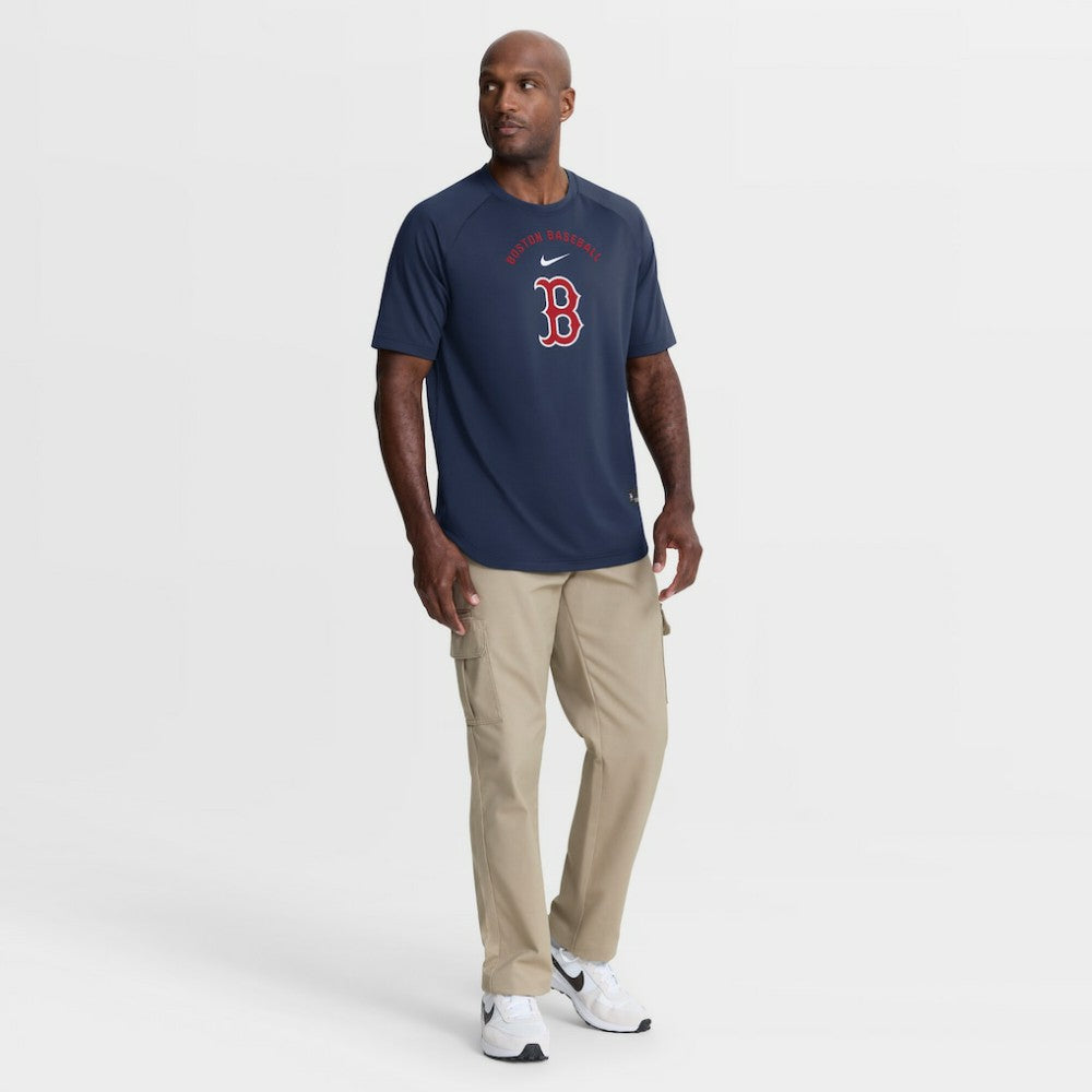 Boston Red Sox Nike Authentic Collection Batting Practice Pre-Game Raglan Dri-FIT Top - MLB
