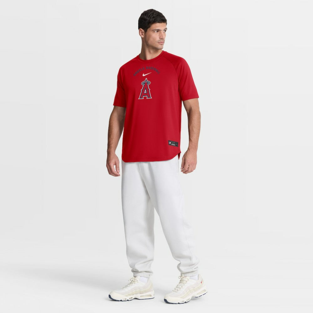 Los Angeles Angels Nike Authentic Collection Batting Practice Pre-Game Raglan Dri-FIT Top - MLB