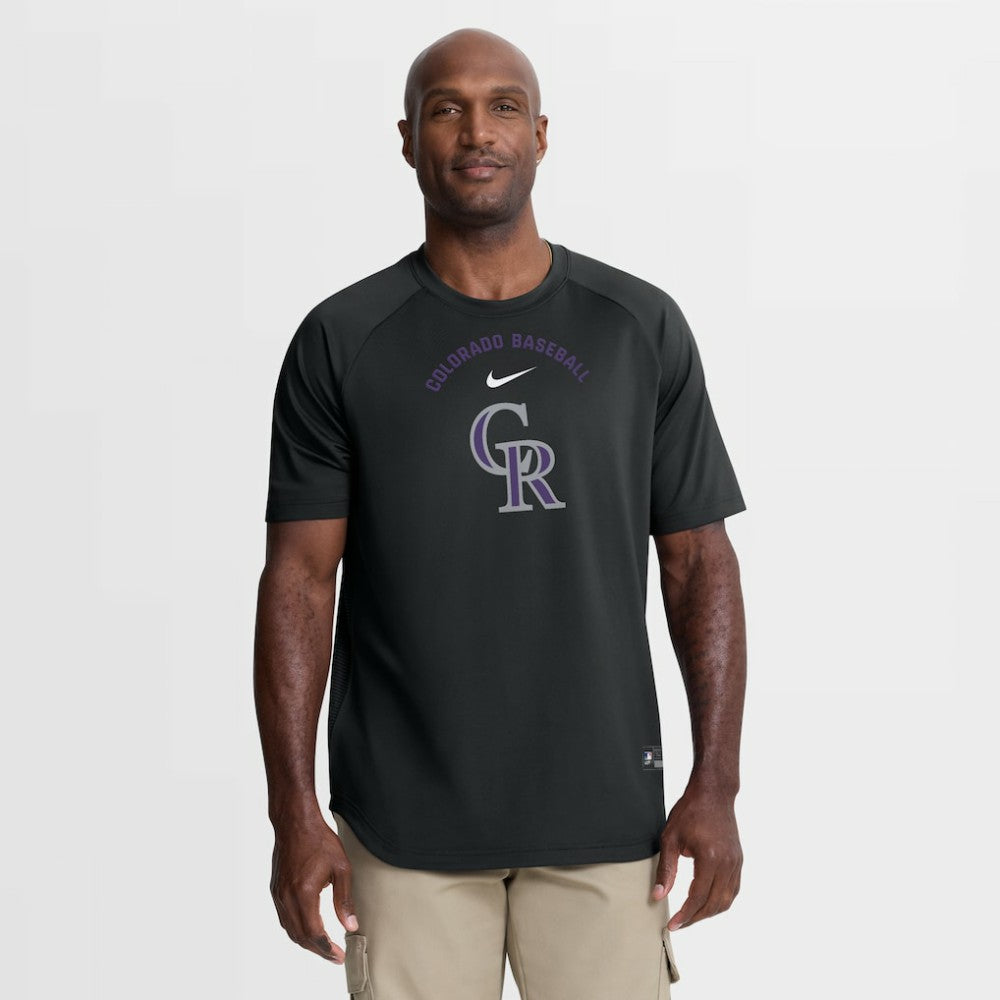 Colorado Rockies Nike Authentic Collection Batting Practice Pre-Game Raglan Dri-FIT Top - MLB