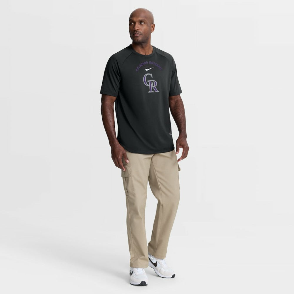 Colorado Rockies Nike Authentic Collection Batting Practice Pre-Game Raglan Dri-FIT Top - MLB