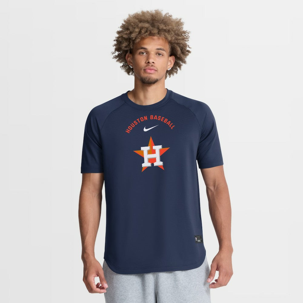 Houston Astros Nike Authentic Collection Batting Practice Pre-Game Raglan Dri-FIT Top - MLB