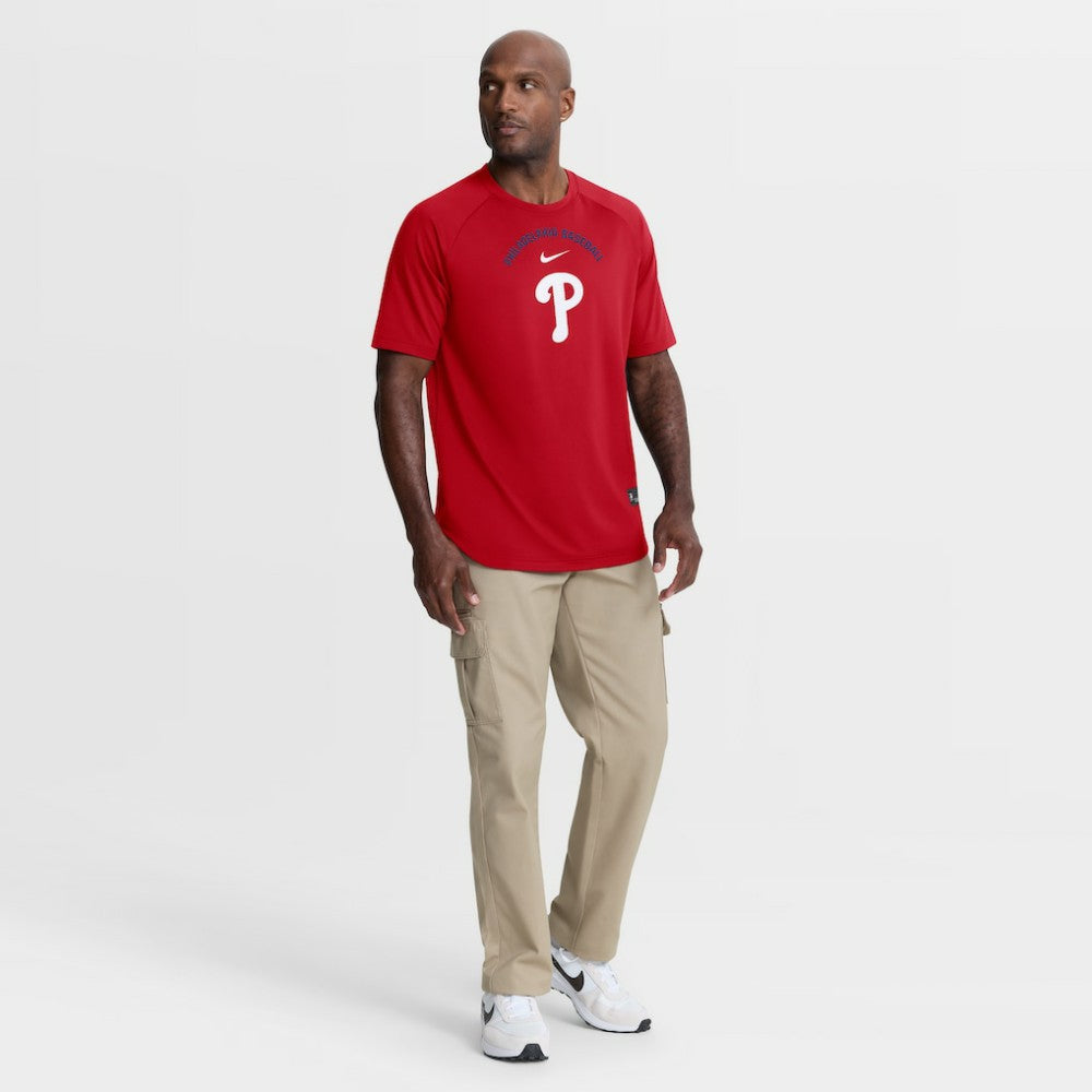 Philadelphia Phillies Nike Authentic Collection Batting Practice Pre-Game Raglan Dri-FIT Top - MLB