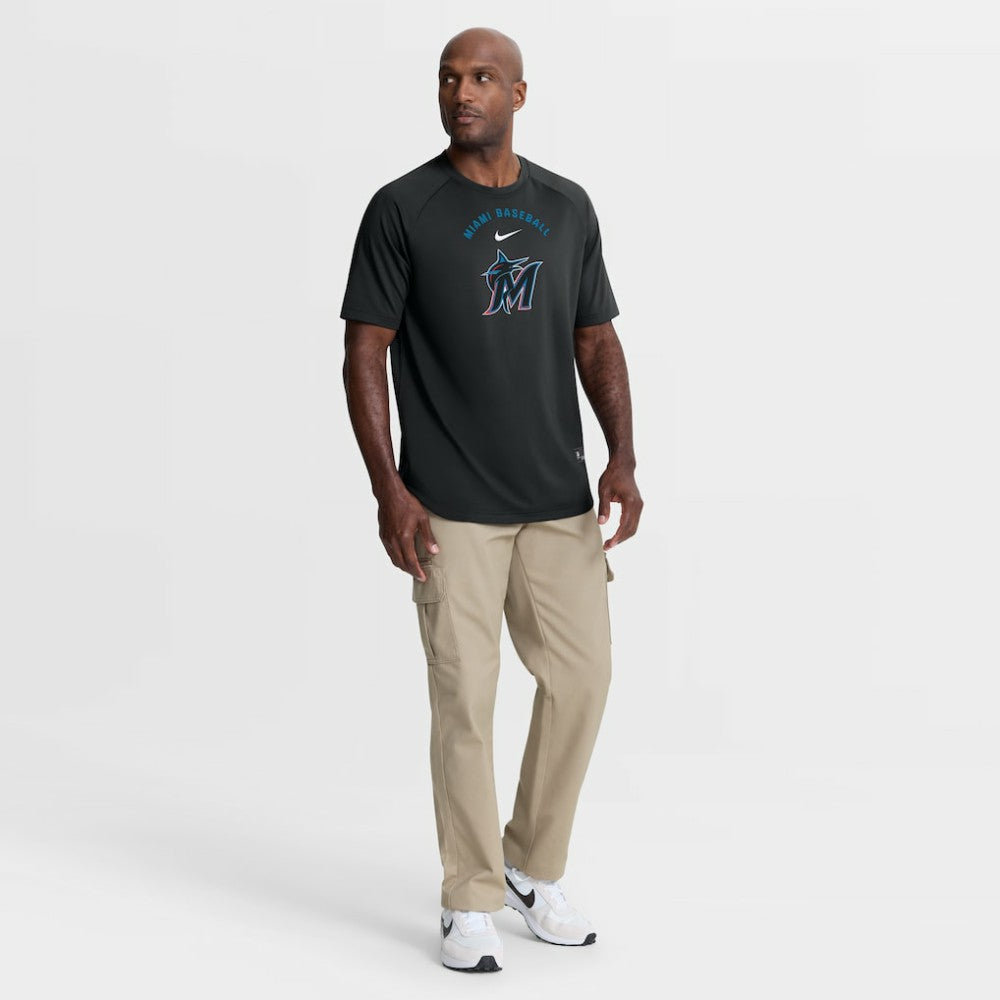 Miami Marlins Nike Authentic Collection Batting Practice Pre-Game Raglan Dri-FIT Top - MLB