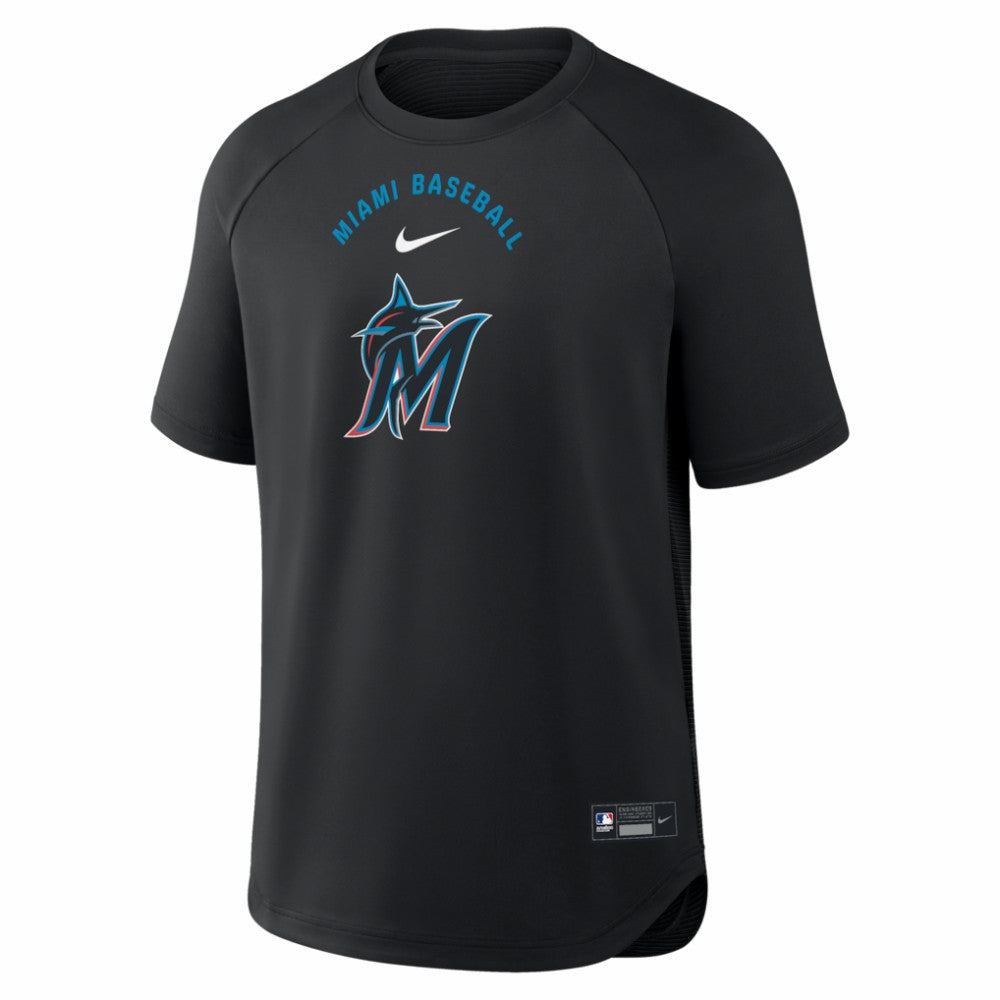 Miami Marlins Nike Authentic Collection Batting Practice Pre-Game Raglan Dri-FIT Top - MLB