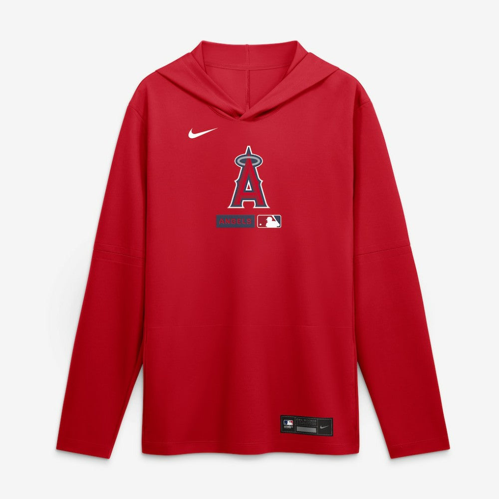 Los Angeles Angels Nike Authentic Collection Dri-FIT Long Sleeve Hooded T-Shirt - MLB