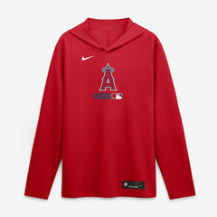 Los Angeles Angels Nike Authentic Collection Dri-FIT Long Sleeve Hooded T-Shirt - MLB