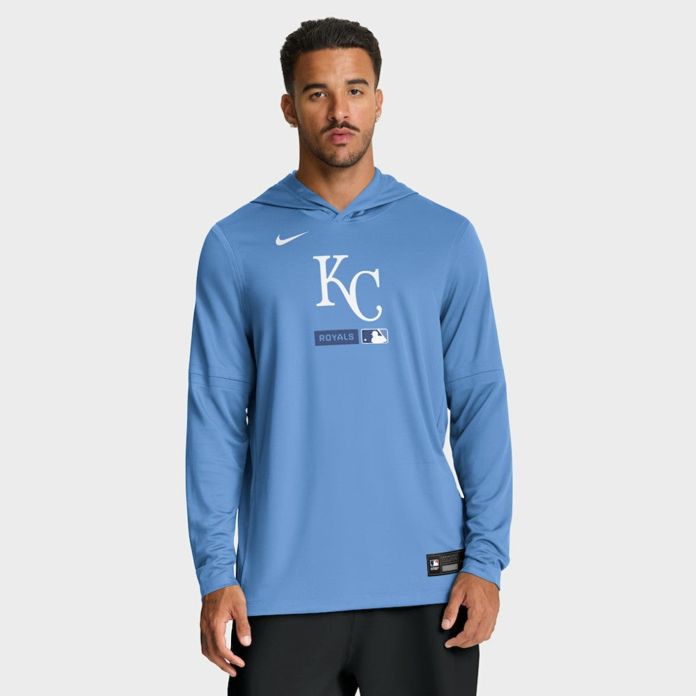 Kansas City Royals Nike Authentic Collection Dri-FIT Long Sleeve Hooded T-Shirt - MLB