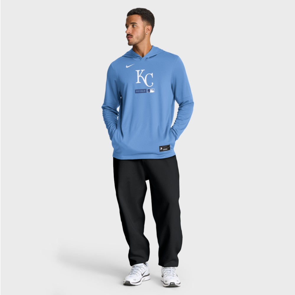 Kansas City Royals Nike Authentic Collection Dri-FIT Long Sleeve Hooded T-Shirt - MLB